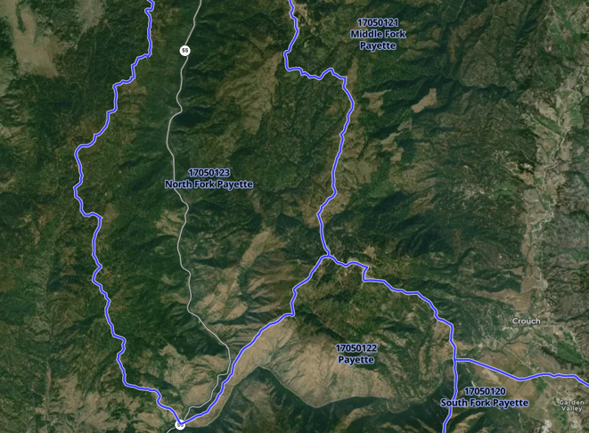 8-Digit HUCs on map