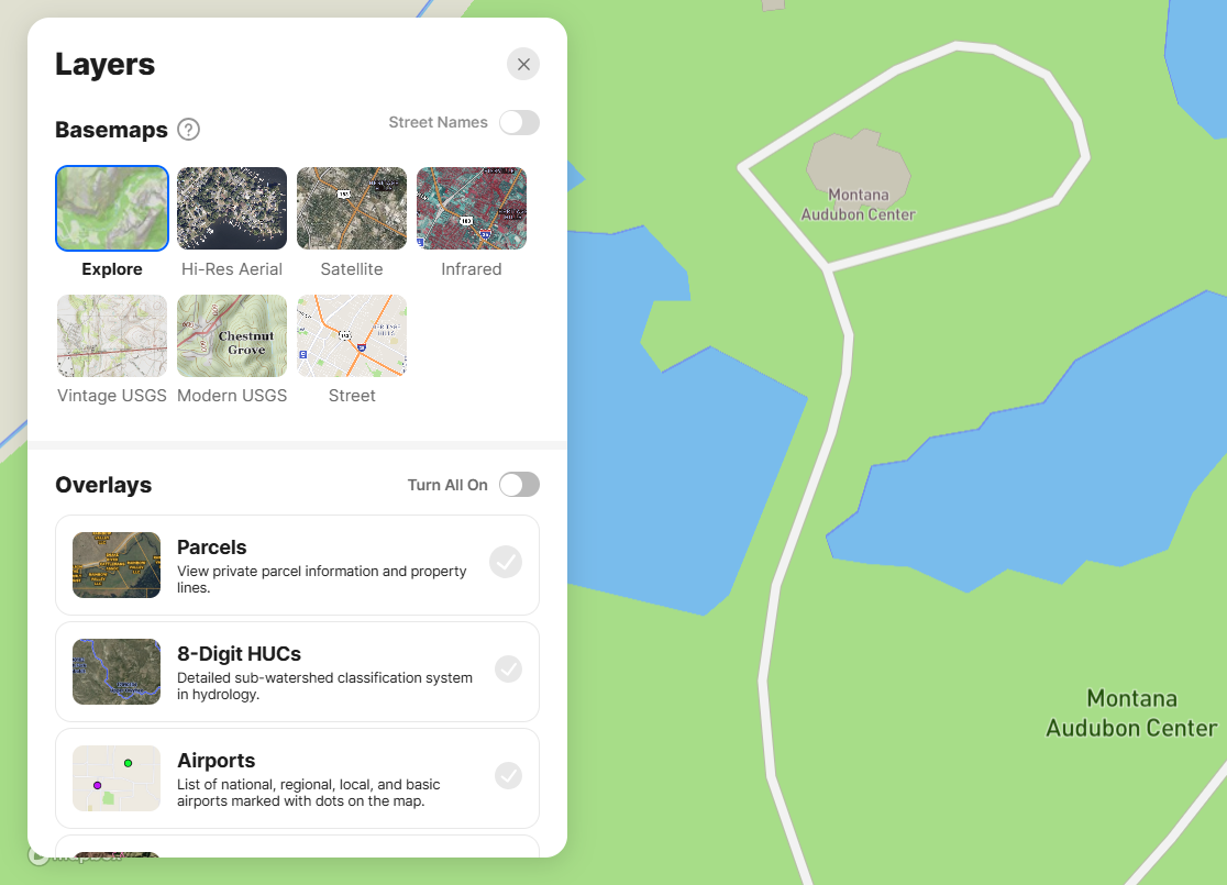 Change map background with Basemaps